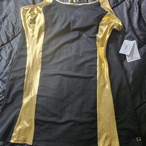 Sports Illustrated Swim Black and Gold Midi Dress